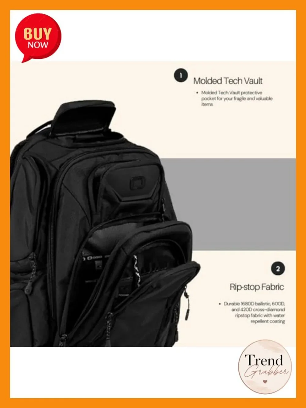 25L Laptop Backpack with 23 Pockets, Water Resistant, 17 Inch Laptop